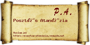 Posztós Atanázia névjegykártya